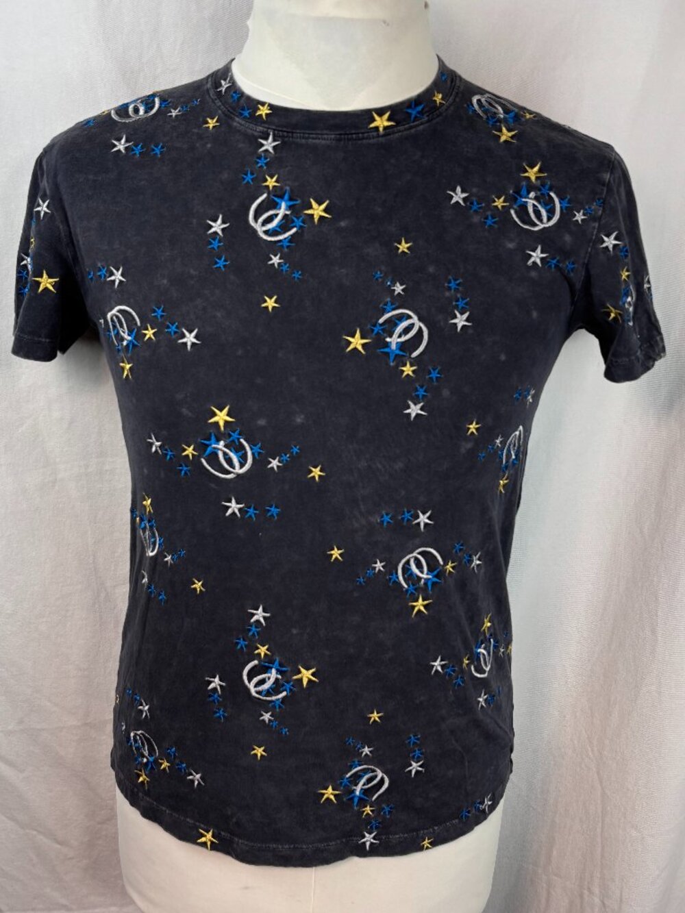 Maje THOMI Embroidered Celestial Star Cotton T-Shirt Womens 1
